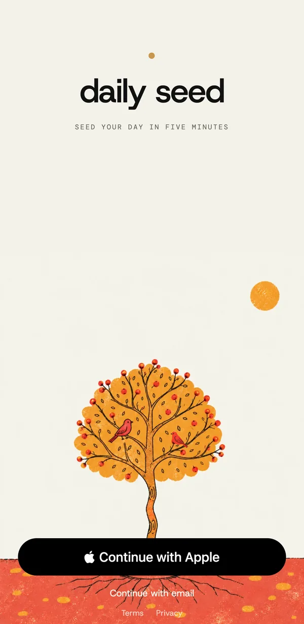 Daily Seed app: Welcome